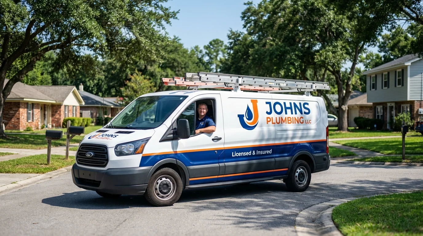 Johns Plumbing LLC service van in Isle of Palms, SC