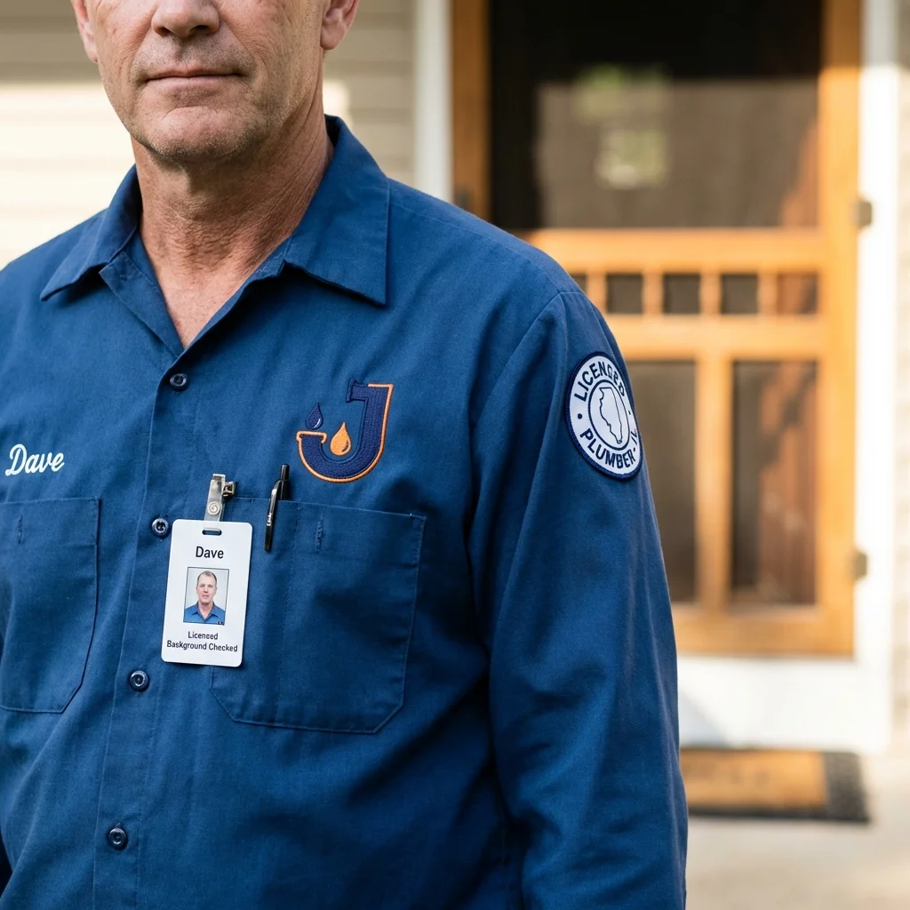 Licensed plumber showing ID badge in Isle of Palms, SC
