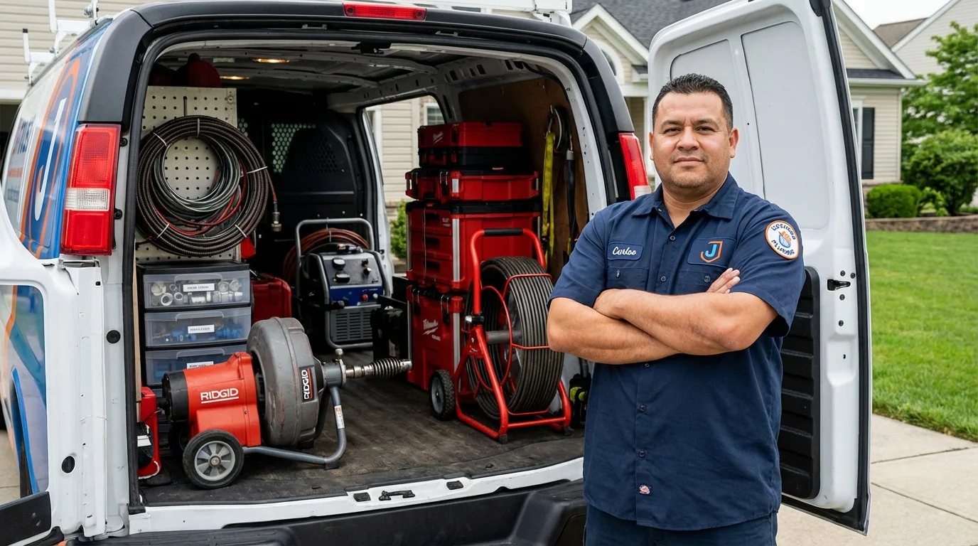 Professional drain cleaning equipment and Johns Plumbing LLC plumber in Isle of Palms